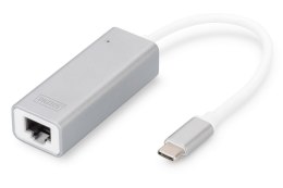 Karta sieciowa DIGITUS przewodowa USB 3.0 Typ C do Gigabit Ethernet 10/100/1000Mbps Digitus