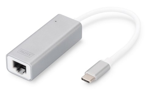 Karta sieciowa DIGITUS przewodowa USB 3.0 Typ C do Gigabit Ethernet 10/100/1000Mbps Digitus