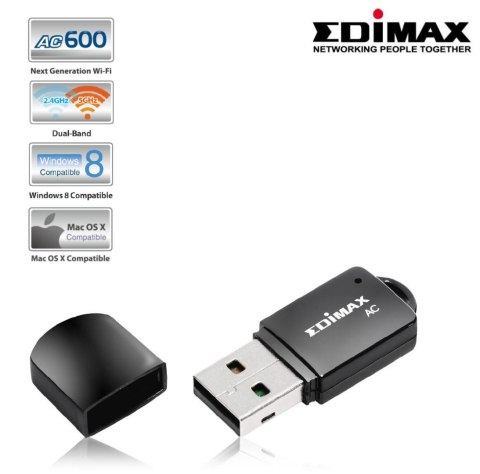 Karta sieciowa Edimax EW-7811UTC USB WiFi AC600 Mini Edimax Technology Karta sieciowa Edimax EW-7811UTC USB WiFi AC600 Mini Edimax Technology