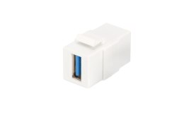 Moduł Keystone DIGITUS USB 3.0 łącznik do gniazd i pustych paneli żeński/żeński biały Digitus