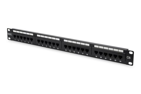 Patch panel DIGITUS 19" 24x RJ45 UTP kat.6 1U Digitus Patch panel DIGITUS 19" 24x RJ45 UTP kat.6 1U Digitus