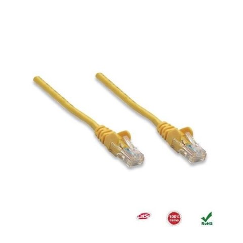 PatchCord 100% miedź Intellinet Cat.5e UTP, 1m, żółty Intellinet PatchCord 100% miedź Intellinet Cat.5e UTP, 1m, żółty Intellinet