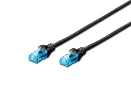 Patchcord DIGITUS UTP kat. 5e 0,5m PVC czarny Digitus