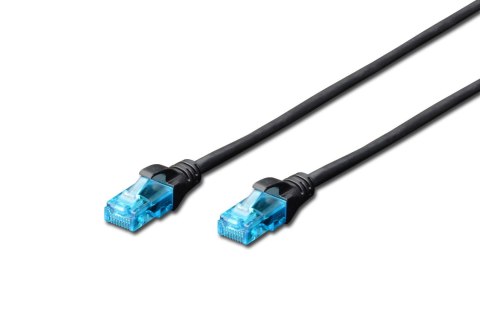 Patchcord DIGITUS UTP kat. 5e 0,5m PVC czarny Digitus Patchcord DIGITUS UTP kat. 5e 0,5m PVC czarny Digitus