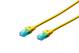 Patchcord DIGITUS UTP kat. 5e 10m PVC żółty Digitus