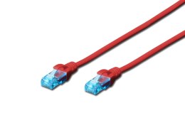 Patchcord DIGITUS UTP kat. 5e 3m PVC czerwony Digitus