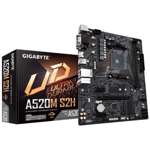 Płyta Gigabyte A520M S2H (rev. 1.0)/AMD A520M/DDR4/SATA3/M.2/USB3.0/PCIe3.0/AM4/mATX Gigabyte Płyta Gigabyte A520M S2H (rev. 1.0)/AMD A520M/DDR4/SATA3/M.2/USB3.0/PCIe3.0/AM4/mATX Gigabyte