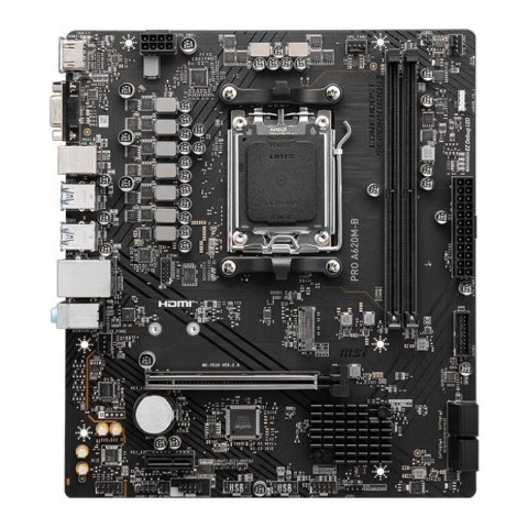 Płyta MSI PRO A620M-B /AMD A620/DDR5/SATA3/M.2/USB3.0/PCIe4.0/AM5/mATX MSI Płyta MSI PRO A620M-B /AMD A620/DDR5/SATA3/M.2/USB3.0/PCIe4.0/AM5/mATX MSI
