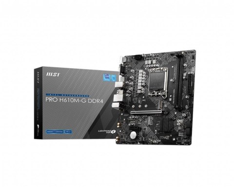 Płyta MSI PRO H610M-G DDR4/H610/DDR4/SATA3/M.2/USB3.0/PCIe4.0/s.1700/mATX MSI Płyta MSI PRO H610M-G DDR4/H610/DDR4/SATA3/M.2/USB3.0/PCIe4.0/s.1700/mATX MSI