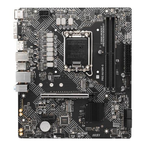Płyta MSI PRO H610M-G /H610/DDR5/SATA3/M.2/USB3.0/PCIe4.0/s.1700/mATX MSI Płyta MSI PRO H610M-G /H610/DDR5/SATA3/M.2/USB3.0/PCIe4.0/s.1700/mATX MSI