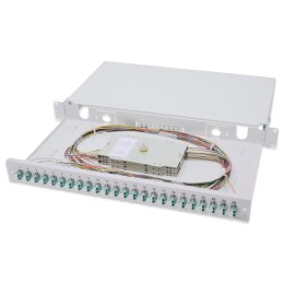 Przełącznica światłowodowa/Panel krosowy DIGITUS z wyposażeniem 19'' 1U, 24x LC dx, OM3, pigtaile, adaptery, tacki, wysuwany, sz Digitus