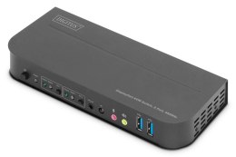 Przełącznik KVM DIGITUS 2 portowy DisplayPort do 1 port DP/HDMI 4K 60Hz 2xUSB audio Digitus