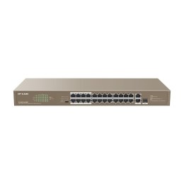 Switch niezarządzalny IP-COM By Tenda F1126P-24-250W 24x 10/100 Mb/s 2x1GbE Mb/s 250W IP-COM
