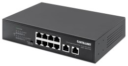 Switch niezarządzalny Intellinet 8x 10/100/1000 Mbps PoE+ 120W + 2x RJ45 Uplink desktop/rack Intellinet