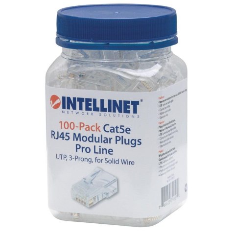 Wtyk Intellinet RJ45 8P/8C UTP Cat.5/drut 100szt. Intellinet Wtyk Intellinet RJ45 8P/8C UTP Cat.5/drut 100szt. Intellinet