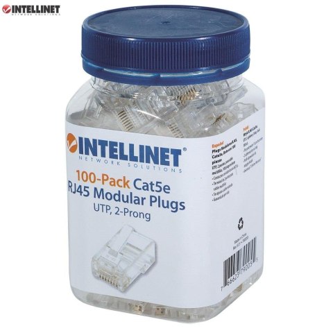 Wtyk Intellinet RJ45 8P/8C UTP Cat.5e/linka 100szt. Intellinet Wtyk Intellinet RJ45 8P/8C UTP Cat.5e/linka 100szt. Intellinet