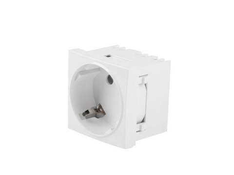 Gniazdo Lanberg 45x45 230V pojedyncze Schuko + łącznik białe LANBERG Gniazdo Lanberg 45x45 230V pojedyncze Schuko + łącznik białe LANBERG