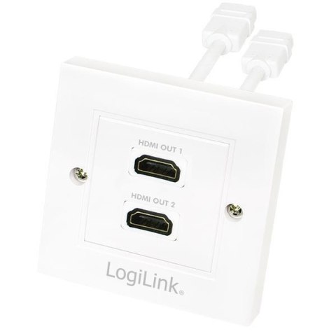 Gniazdo natynkowe 2x HDMI AH0015 LogiLink białe LogiLink Gniazdo natynkowe 2x HDMI AH0015 LogiLink białe LogiLink