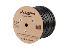 Kabel UTP Lanberg kat. 6 305m drut Outdoor CU czarny LANBERG