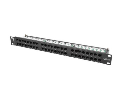 Patch panel Lanberg PPU5-1048-B 48 port 1U kat.5e czarny LANBERG Patch panel Lanberg PPU5-1048-B 48 port 1U kat.5e czarny LANBERG