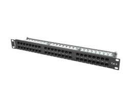 Patch panel Lanberg PPU6-1048-B 48 port 1U kat.6 czarny LANBERG