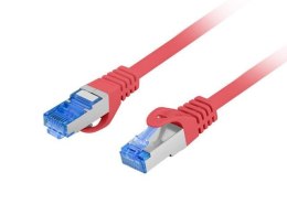 Patchcord Lanberg S/FTP kat.6A 0,25m LSZH CCA fluke passed czerwony LANBERG