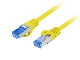 Patchcord Lanberg S/FTP kat.6A 0,25m LSZH CCA fluke passed żółty LANBERG