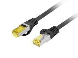 Patchcord Lanberg S/FTP kat.6A 20m LSZH CU fluke passed czarny LANBERG