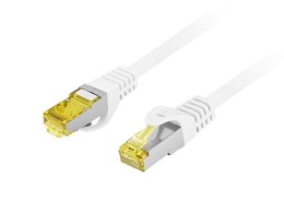 Patchcord Lanberg S/FTP kat.6A 3m LSZH CU fluke passed biały LANBERG