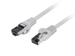 Patchcord Lanberg S/FTP kat.8.1 0,25m LSZH CU fluke passed szary LANBERG