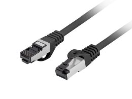 Patchcord Lanberg S/FTP kat.8.1 0,5m LSZH CU fluke passed czarny LANBERG
