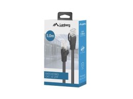 Patchcord Lanberg UTP kat.5e 5m czarny box fluke passed LANBERG
