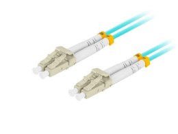 Patchcord światłowodowy Lanberg MM LC/UPC-LC/UPC DUPLEX 3.0mm OM3 50/125 LSZH 1m aqua LANBERG