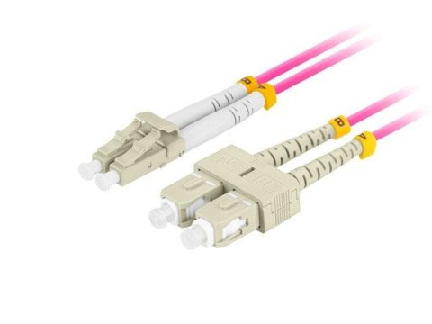 Patchcord światłowodowy Lanberg MM LC/UPC-SC/UPC DUPLEX 3.0MM OM4 50/125 LSZH 5m fioletowy LANBERG Patchcord światłowodowy Lanberg MM LC/UPC-SC/UPC DUPLEX 3.0MM OM4 50/125 LSZH 5m fioletowy LANBERG