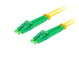 Patchcord światłowodowy Lanberg SM LC/APC-LC/APC DUPLEX 3.0mm LSZH G657A1 2m żółty LANBERG