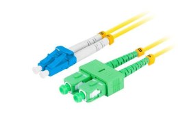 Patchcord światłowodowy Lanberg SM LC/UPC-SC/APC DUPLEX 3.0MM LSZH G657A1 1m żółty LANBERG