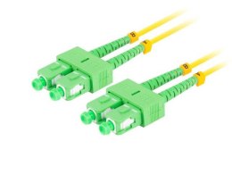 Patchcord światłowodowy Lanberg SM SC/APC-SC/APC DUPLEX 3.0mm LSZH G657A1 1m żółty LANBERG