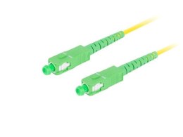 Patchcord światłowodowy Lanberg SM SC/APC-SC/APC SIMPLEX 3.0MM LSZH G657A1 0.5m żółty LANBERG
