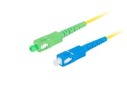 Patchcord światłowodowy Lanberg SM SC/APC-SC/UPC SIMPLEX 3.0mm LSZH G657A1 3m żółty LANBERG