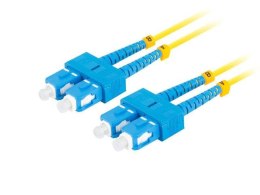 Patchcord światłowodowy Lanberg SM SC/UPC-SC/UPC DUPLEX 3.0mm LSZH G657A1 2m żółty LANBERG