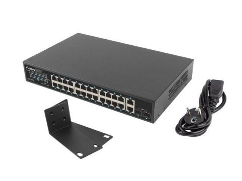 Switch niezarządzalny Lanberg 24x 1Gb PoE+/2x Gb 2x SFP Rack 19" Gigabit Ethernet 360W LANBERG Switch niezarządzalny Lanberg 24x 1Gb PoE+/2x Gb 2x SFP Rack 19" Gigabit Ethernet 360W LANBERG
