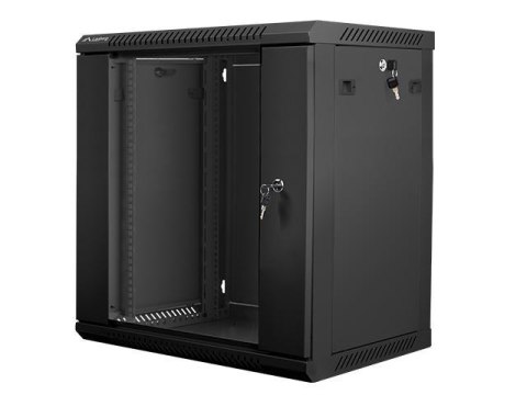 Szafa instalacyjna Rack wisząca 19" 12U 600x450 czarna Lanberg (flat pack) LANBERG Szafa instalacyjna Rack wisząca 19" 12U 600x450 czarna Lanberg (flat pack) LANBERG