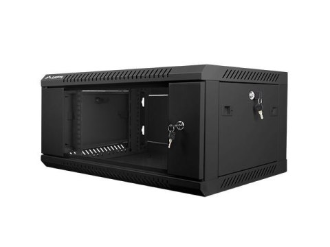Szafa instalacyjna Rack wisząca 19" 4U 600x450 czarna Lanberg (flat pack) LANBERG Szafa instalacyjna Rack wisząca 19" 4U 600x450 czarna Lanberg (flat pack) LANBERG