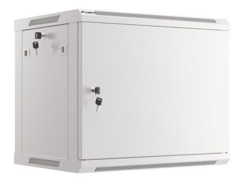 Szafa instalacyjna Rack wisząca 19" 9U 600x450 szara drzwi metalowe Lanberg (flat pack) LANBERG