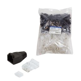 Wtyk RJ45 CAT.6 UTP LogiLink MP0024 z osłonką, szary 100szt LogiLink