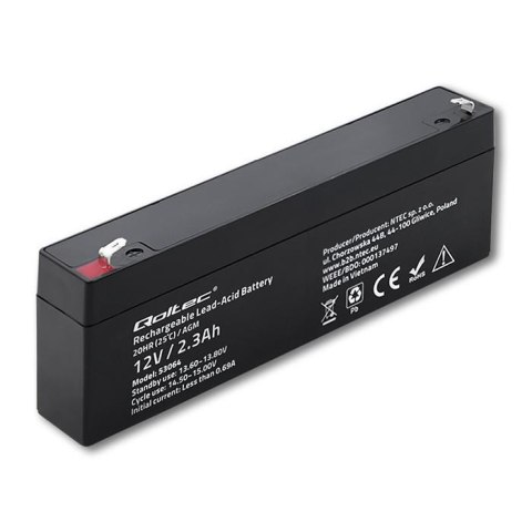 Akumulator AGM Qoltec 12V | 2.3Ah Qoltec
