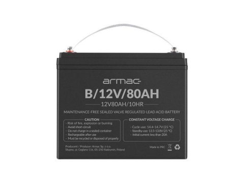 Akumulator Armac VRLA AGM 12V/80AH Uniwersalny ARMAC Akumulator Armac VRLA AGM 12V/80AH Uniwersalny ARMAC