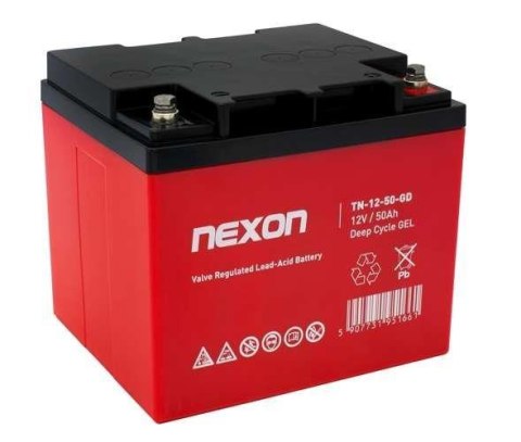 Akumulator żelowy Nexon TN-GEL 12V 50Ah long life(12l) - głębokiego rozładowania i pracy cyklicznej Nexon Akumulator żelowy Nexon TN-GEL 12V 50Ah long life(12l) - głębokiego rozładowania i pracy cyklicznej Nexon