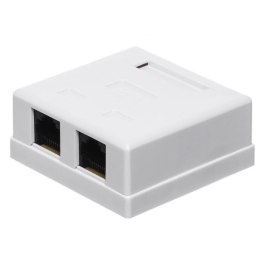 Gniazdo natynkowe kompletne 2xRJ45 8p8c UTP Cat6 LSA Netrack NETRACK