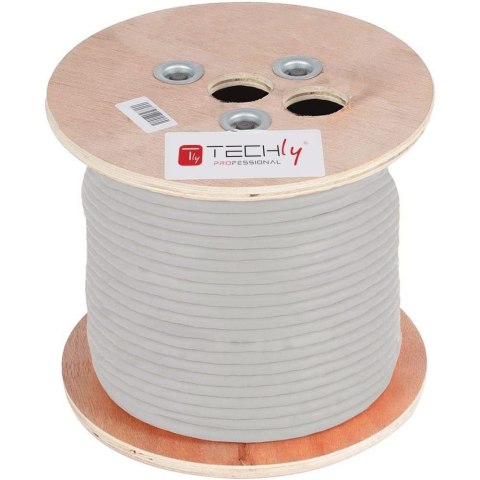 Kabel instalacyjny TechlyPro skrętka Cat5e F/UTP drut 100% miedź, 305m szary Techly Kabel instalacyjny TechlyPro skrętka Cat5e F/UTP drut 100% miedź, 305m szary Techly